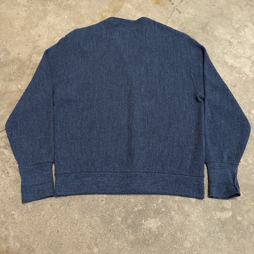 Vintage Cypress Links Cardigan Sweater Mens 2XL Blue Knit Button Front USA Made - Picture 6 of 9